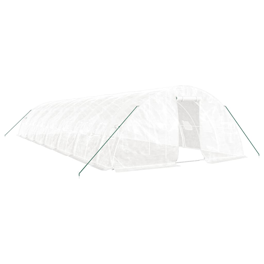 Serra con Telaio in Acciaio Bianco 70 m² 14x5x2,3 m