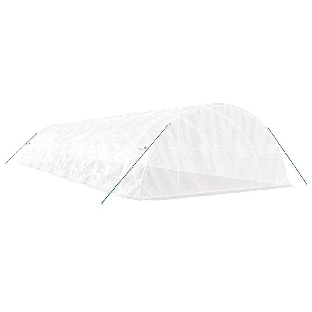 Serra con Telaio in Acciaio Bianco 70 m² 14x5x2,3 m