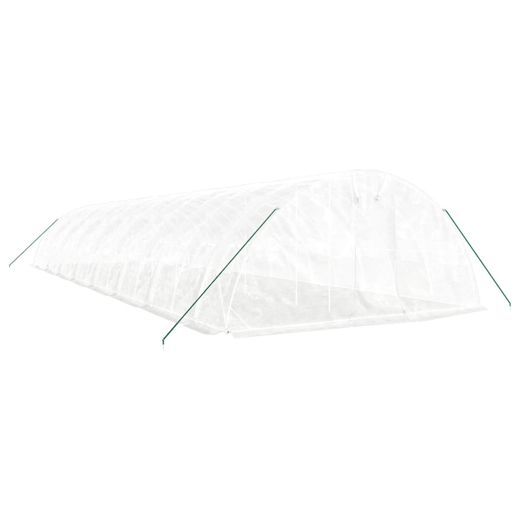 Serra con Telaio in Acciaio Bianco 80 m² 16x5x2,3 m