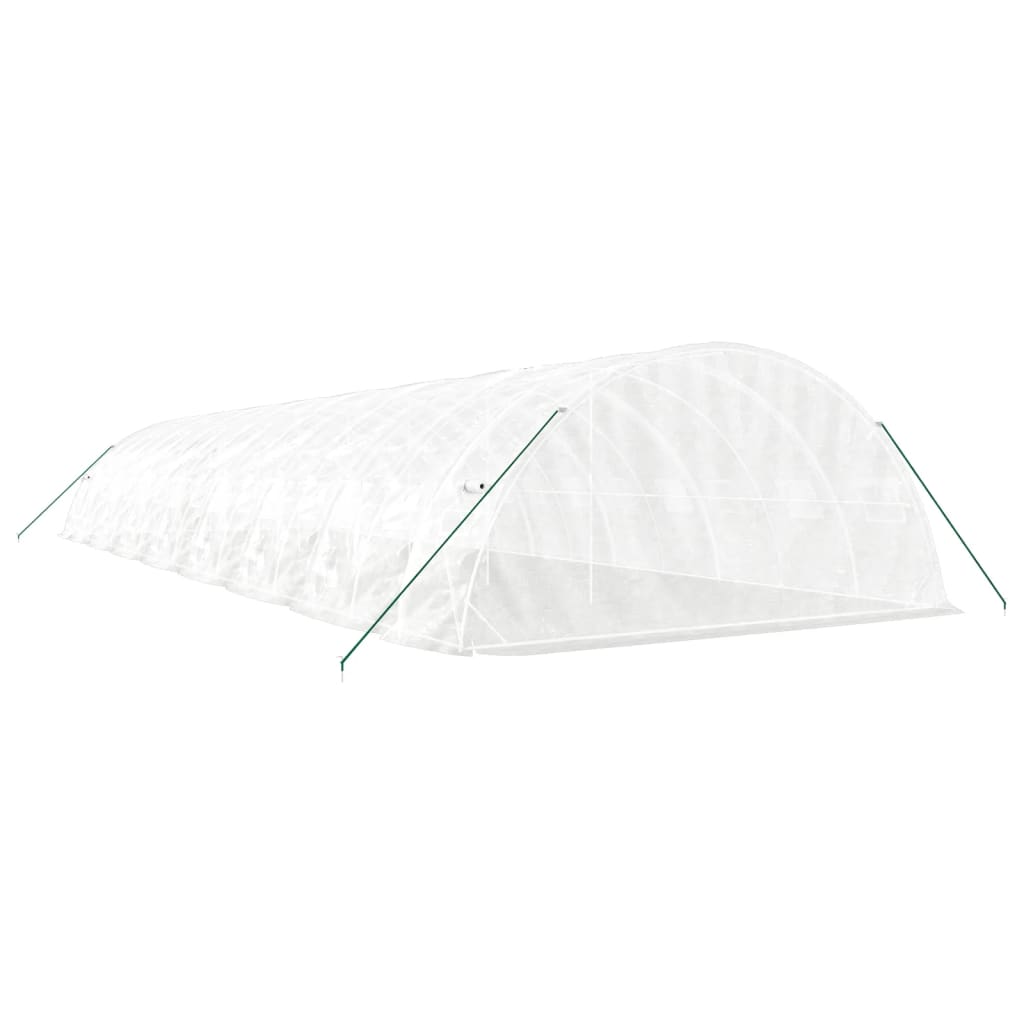 Serra con Telaio in Acciaio Bianco 80 m² 16x5x2,3 m