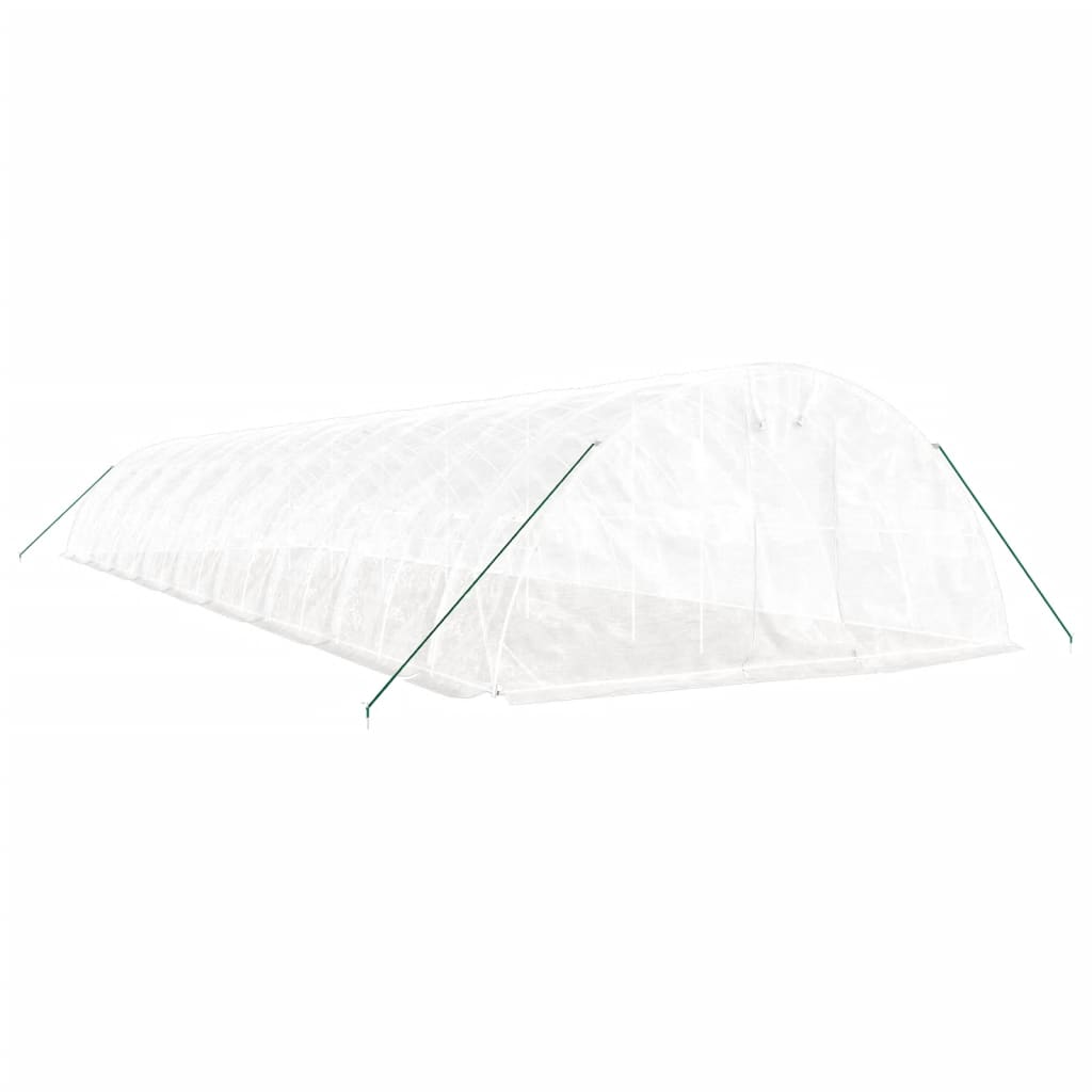 Serra con Telaio in Acciaio Bianco 90 m² 18x5x2,3 m