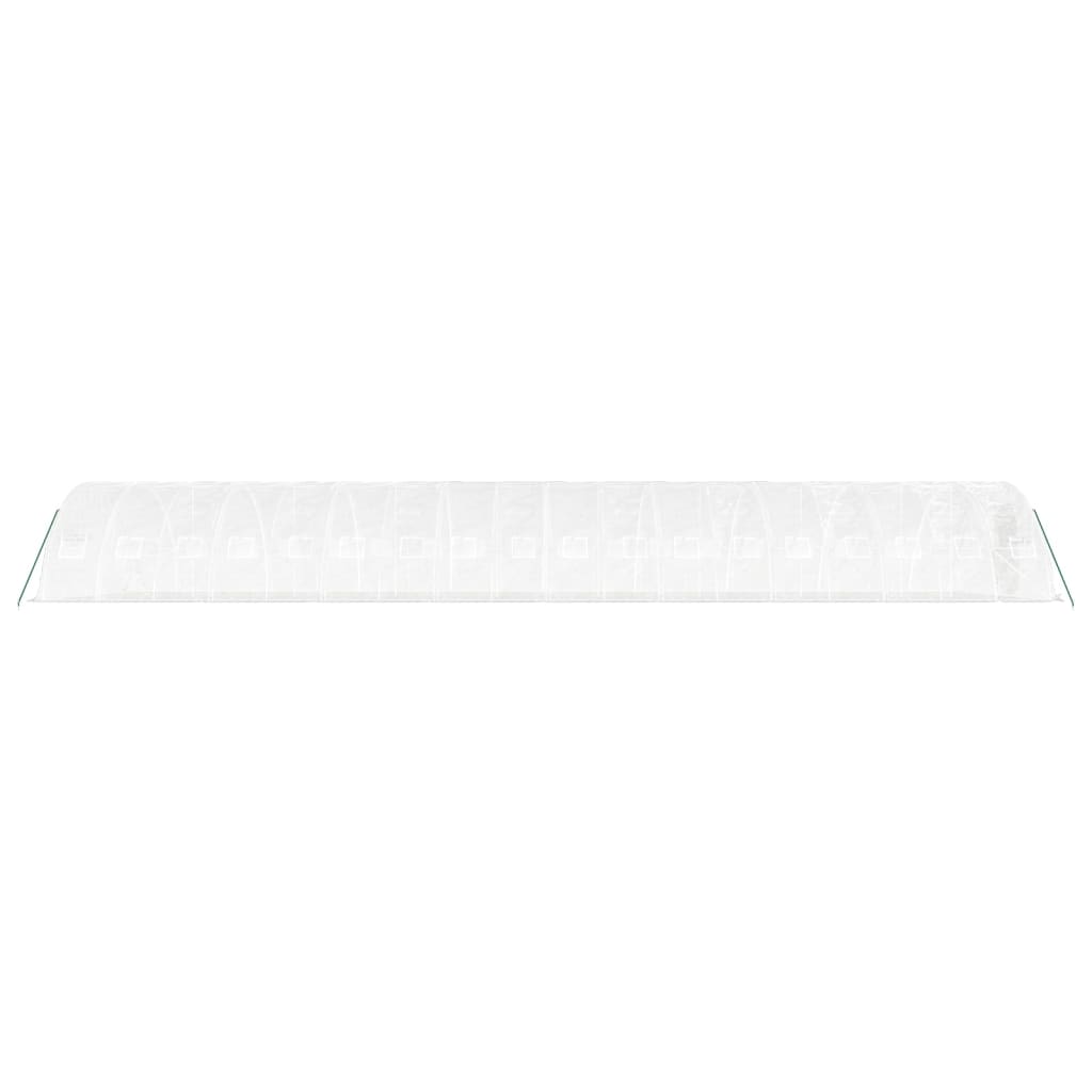 Serra con Telaio in Acciaio Bianco 90 m² 18x5x2,3 m