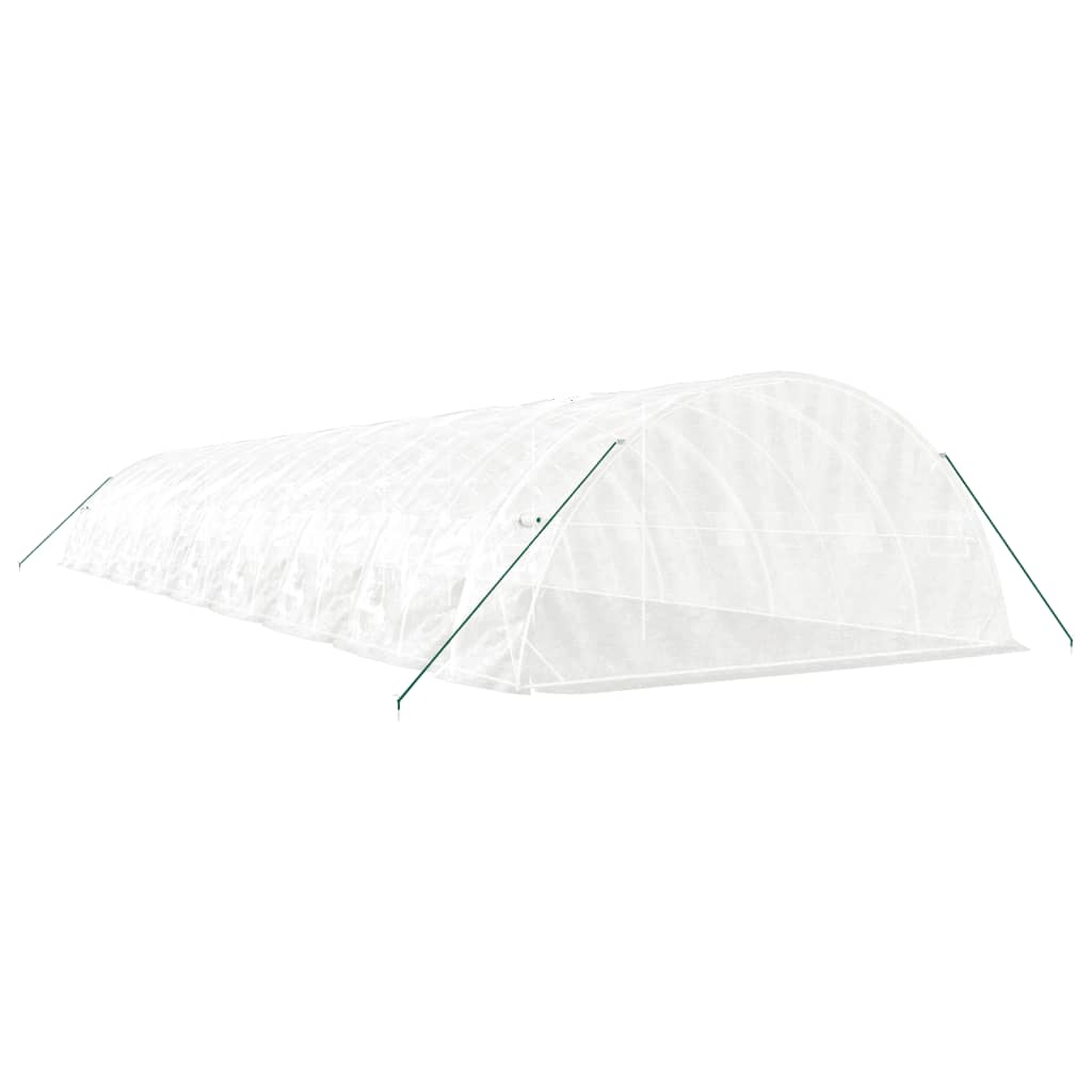 Serra con Telaio in Acciaio Bianco 90 m² 18x5x2,3 m