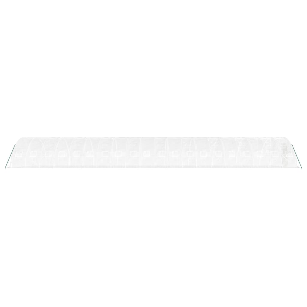 Serra con Telaio in Acciaio Bianco 100 m² 20x5x2,3 m