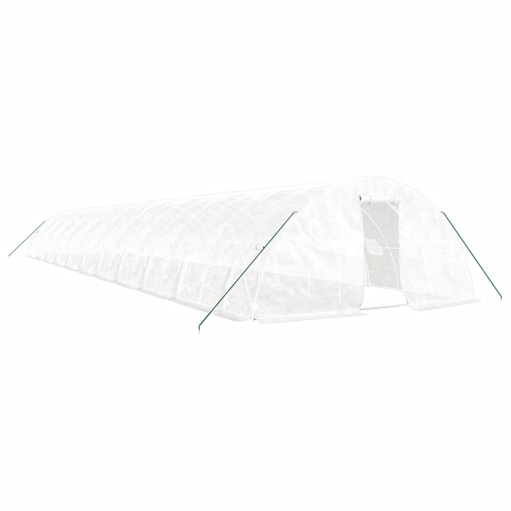 Serra con Telaio in Acciaio Bianco 110 m² 22x5x2,3 m
