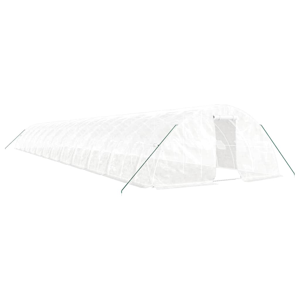 Serra con Telaio in Acciaio Bianco 120 m² 24x5x2,3 m