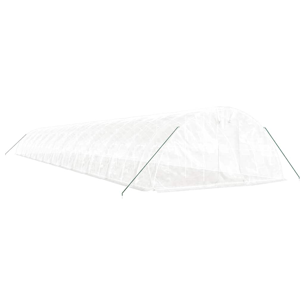 Serra con Telaio in Acciaio Bianco 120 m² 24x5x2,3 m