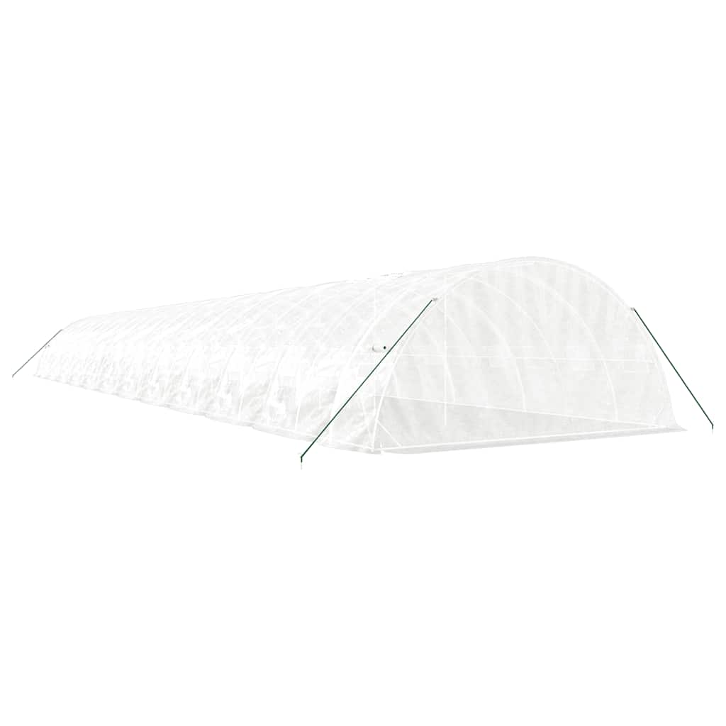 Serra con Telaio in Acciaio Bianco 120 m² 24x5x2,3 m