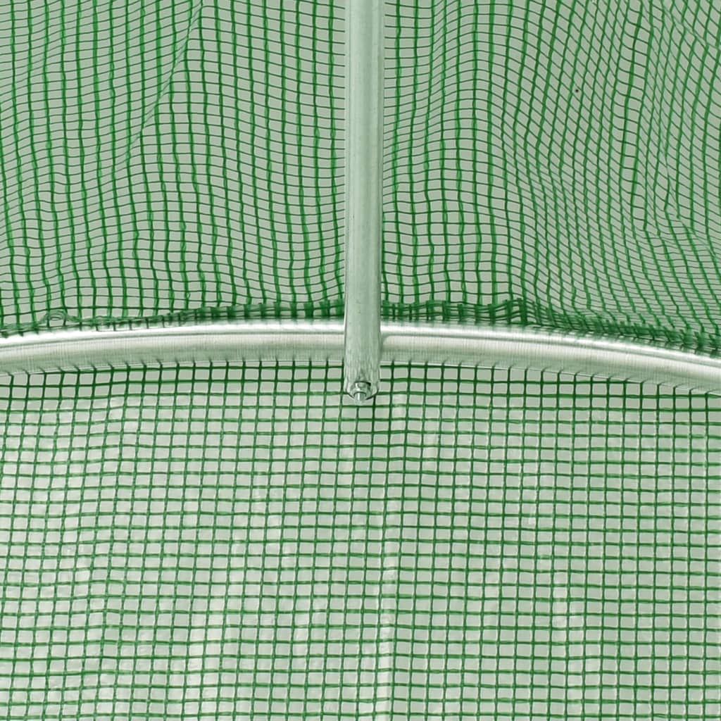 Serra con Telaio in Acciaio Verde 48 m² 8x6x2,85 m