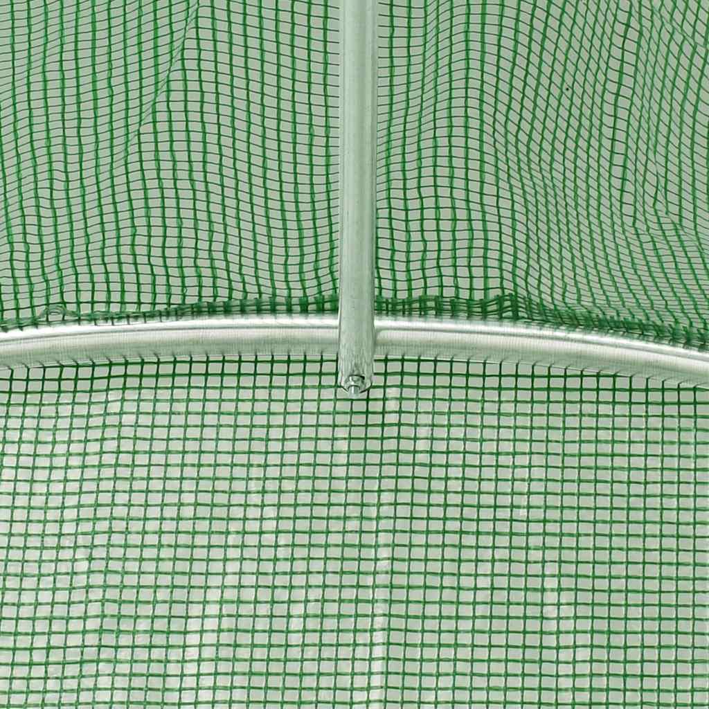 Serra con Telaio in Acciaio Verde 96 m² 16x6x2,85 m