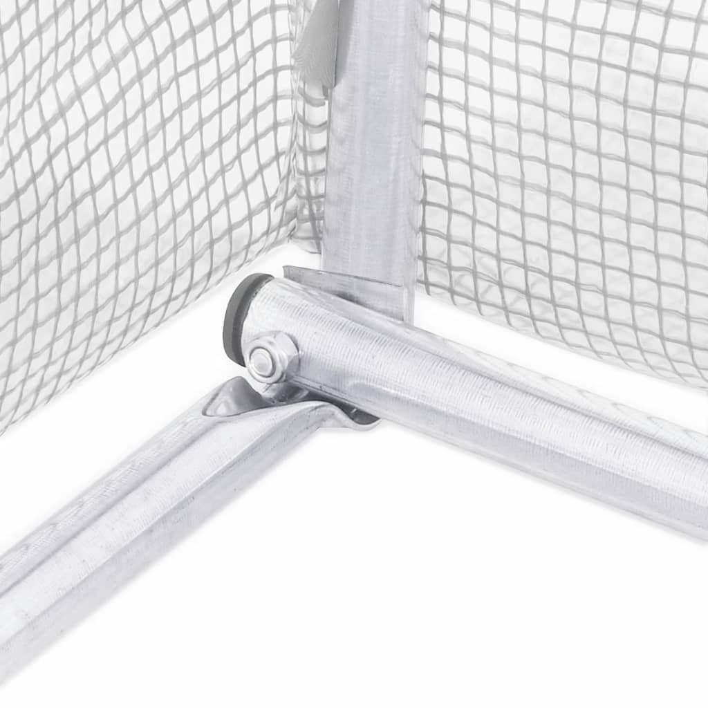 Serra con struttura in acciaio bianca 24 m² 6x4x2,85 m