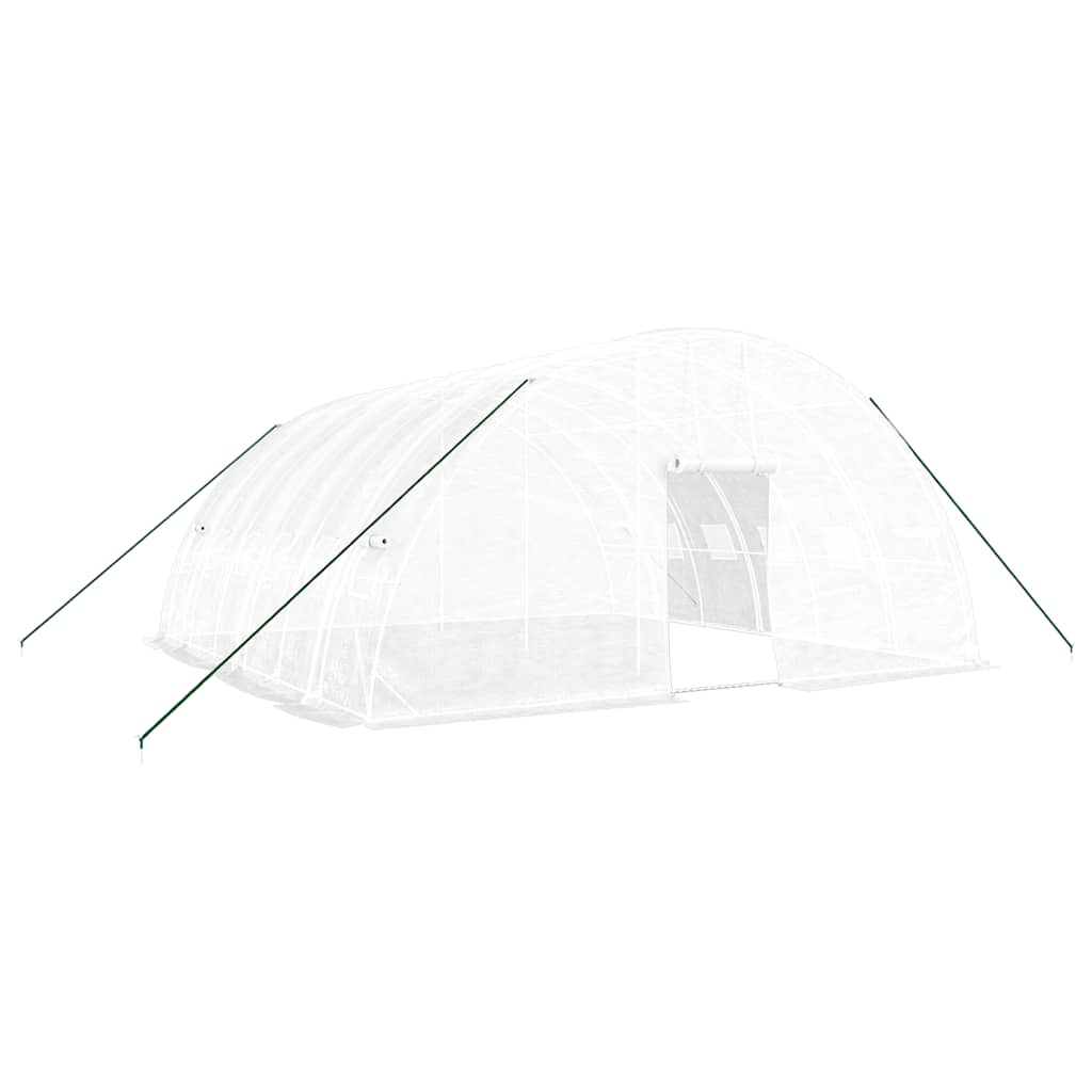 Serra con Telaio in Acciaio Bianco 36 m² 6x6x2,85 m