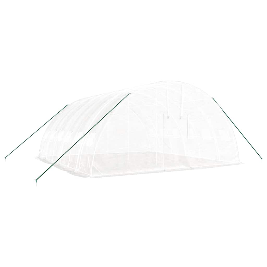 Serra con Telaio in Acciaio Bianco 36 m² 6x6x2,85 m