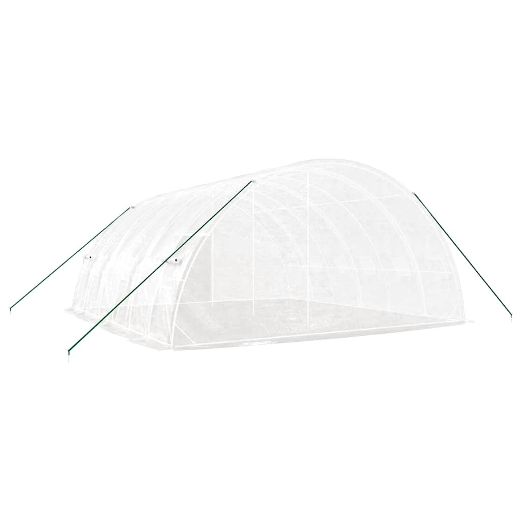 Serra con Telaio in Acciaio Bianco 36 m² 6x6x2,85 m