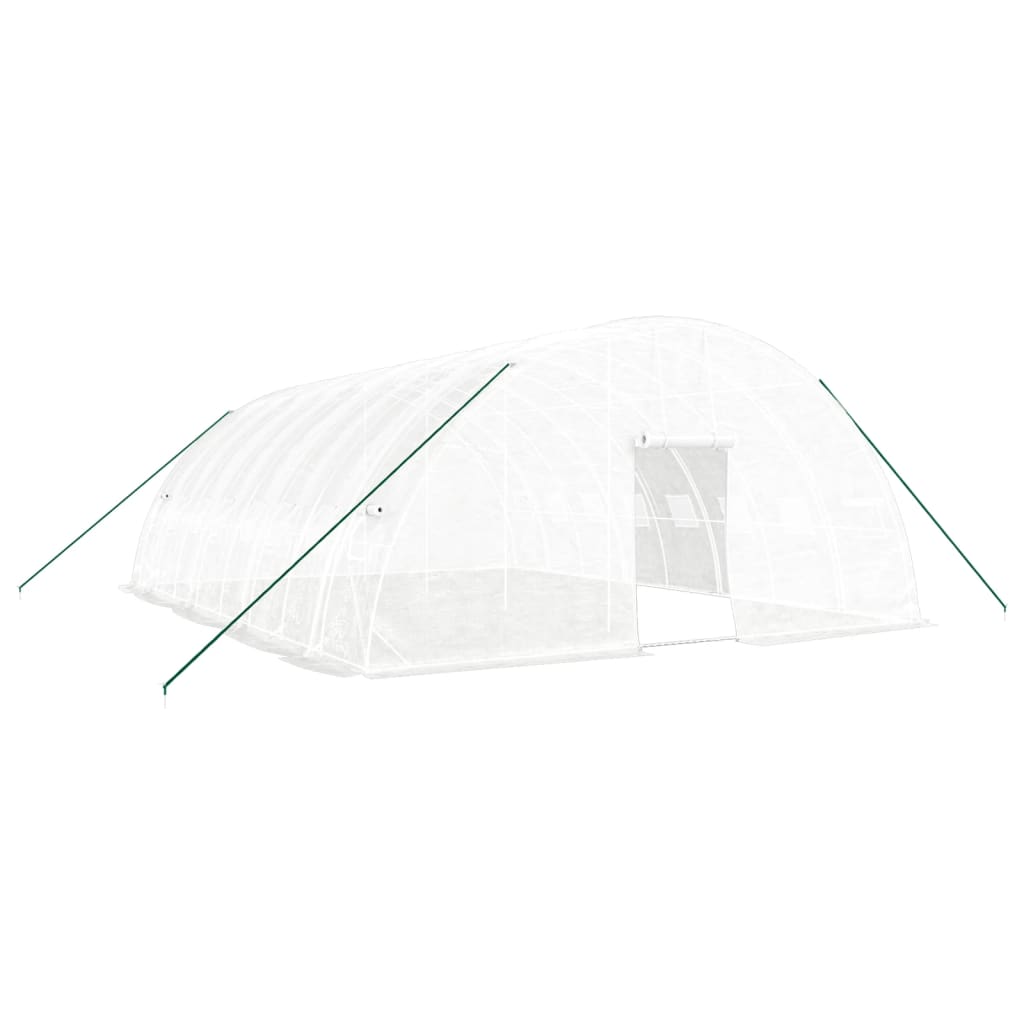 Serra con Telaio in Acciaio Bianco 48 m² 8x6x2,85 m
