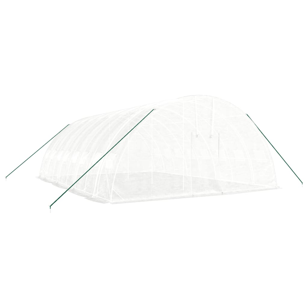 Serra con Telaio in Acciaio Bianco 48 m² 8x6x2,85 m