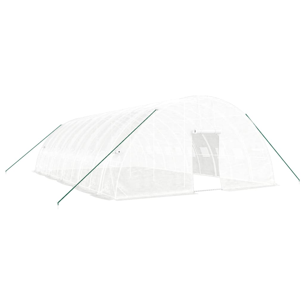 Serra con Telaio in Acciaio Bianco 60 m² 10x6x2,85 m
