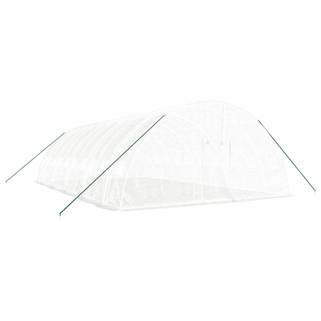 Serra con Telaio in Acciaio Bianco 60 m² 10x6x2,85 m