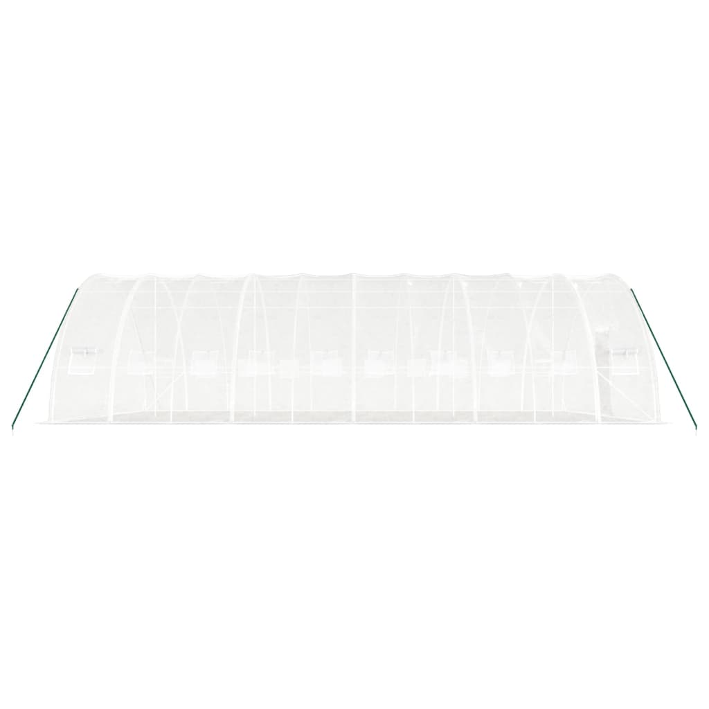 Serra con Telaio in Acciaio Bianco 60 m² 10x6x2,85 m