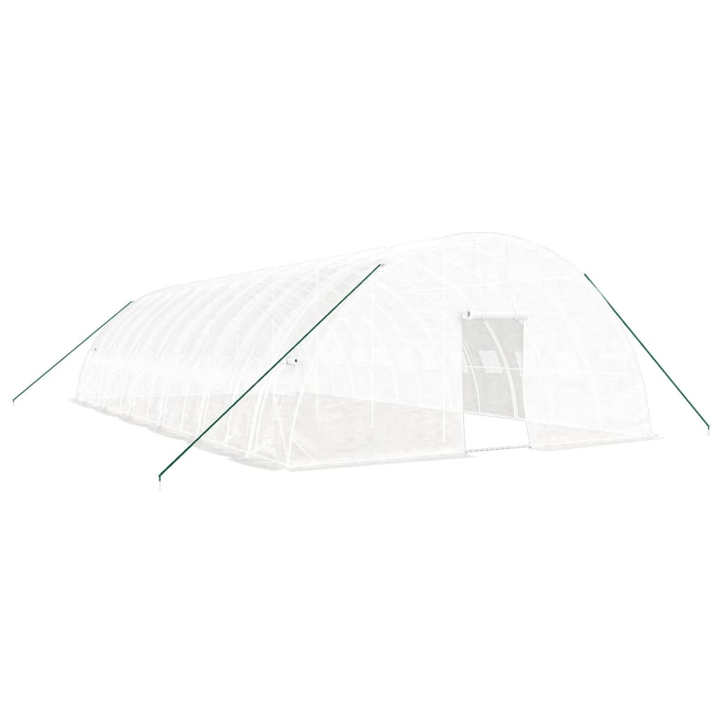 Serra con Telaio in Acciaio Bianco 72 m² 12x6x2,85 m
