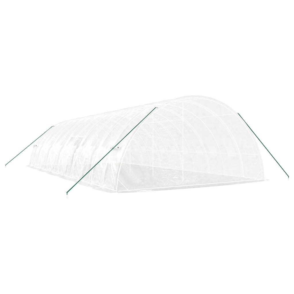 Serra con Telaio in Acciaio Bianco 72 m² 12x6x2,85 m