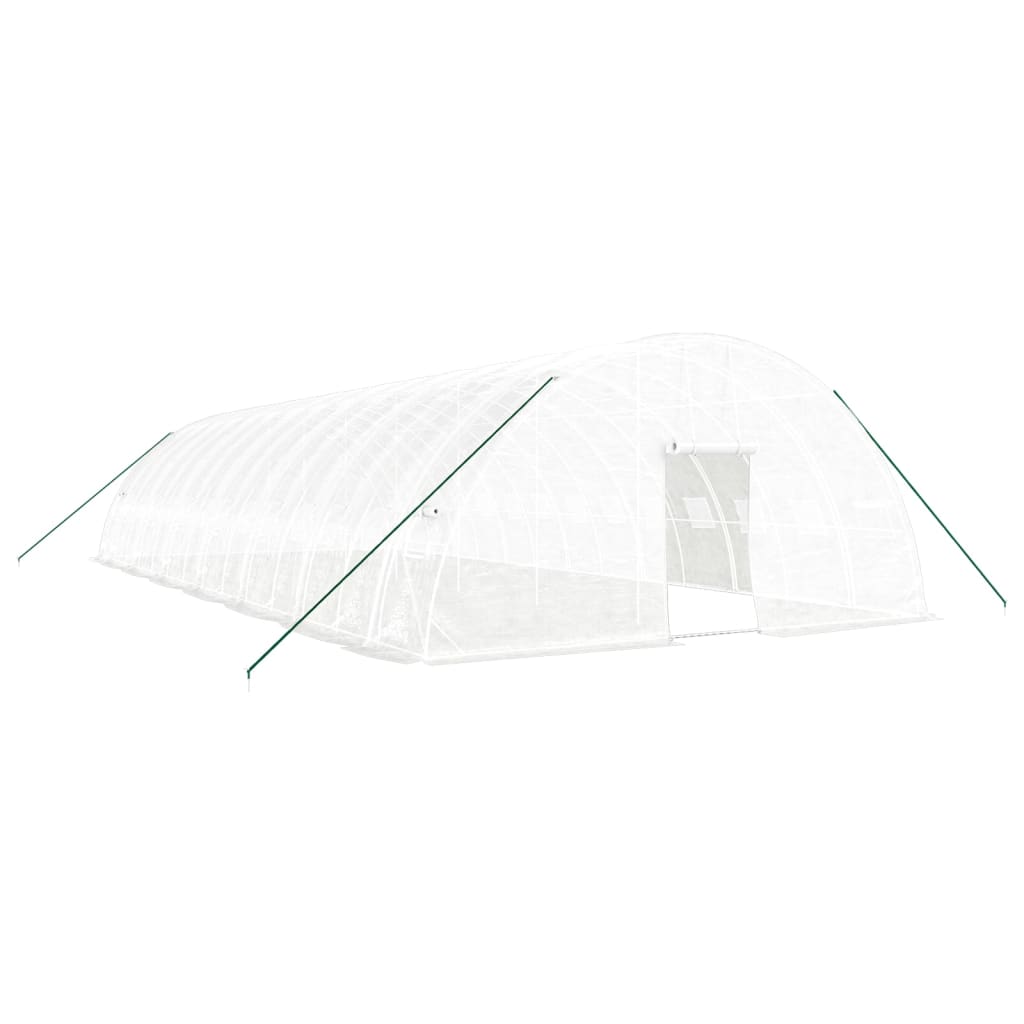 Serra con Telaio in Acciaio Bianco 84 m² 14x6x2,85 m
