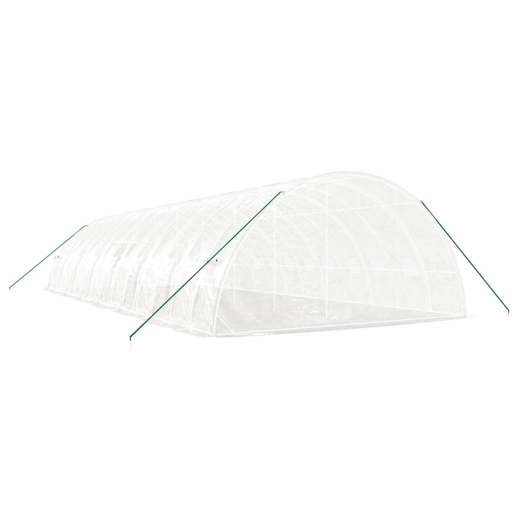 Serra con Telaio in Acciaio Bianco 84 m² 14x6x2,85 m