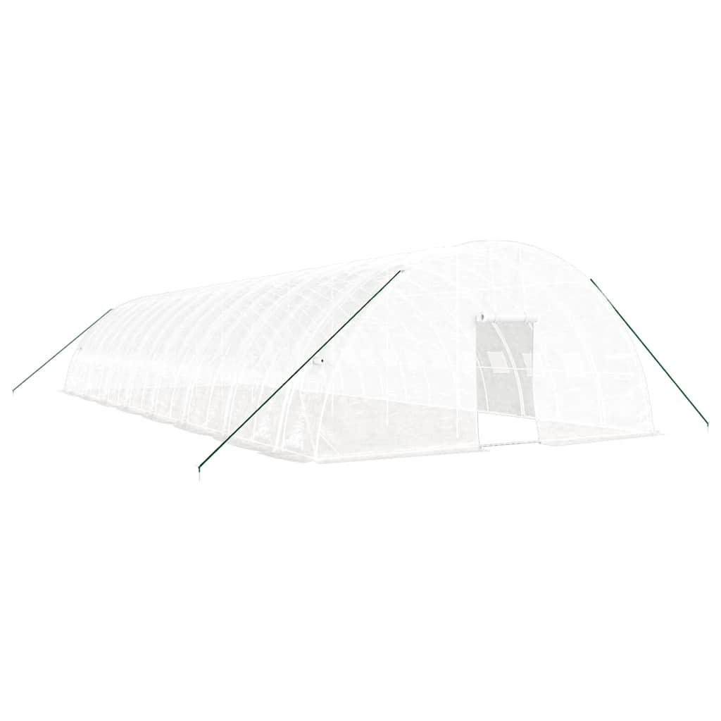 Serra con Telaio in Acciaio Bianco 96 m² 16x6x2,85 m