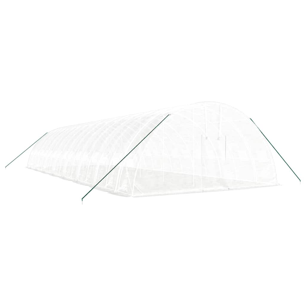 Serra con Telaio in Acciaio Bianco 96 m² 16x6x2,85 m