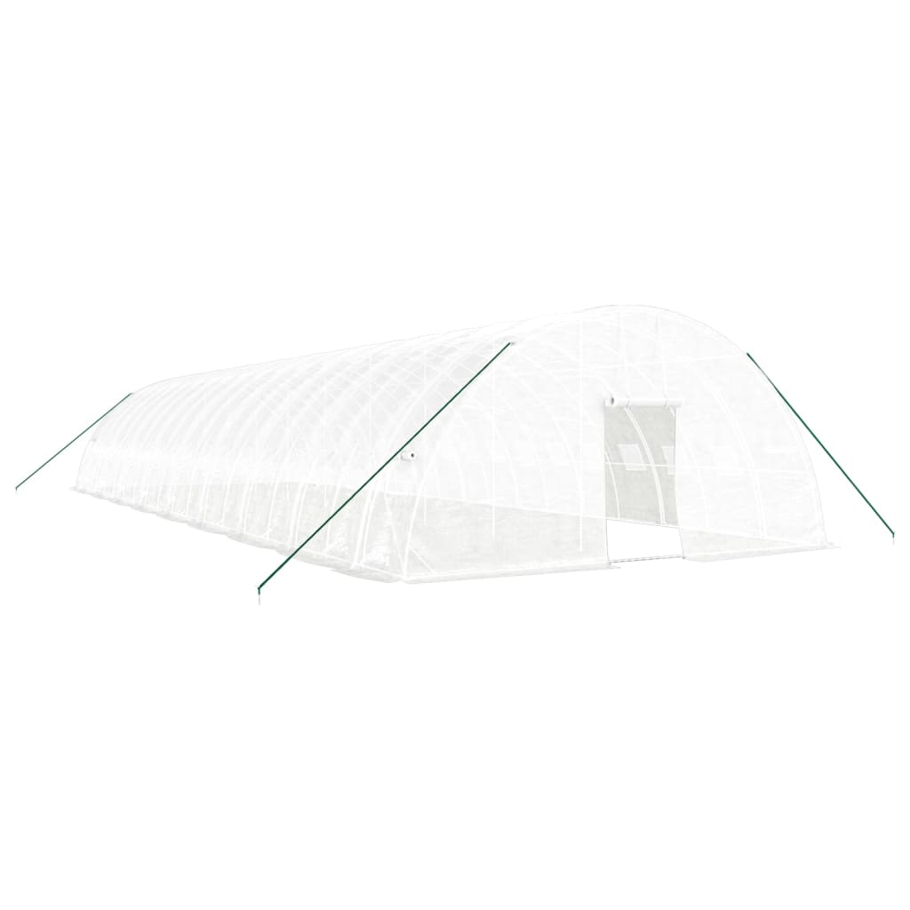 Serra con Telaio in Acciaio Bianco 108 m² 18x6x2,85 m