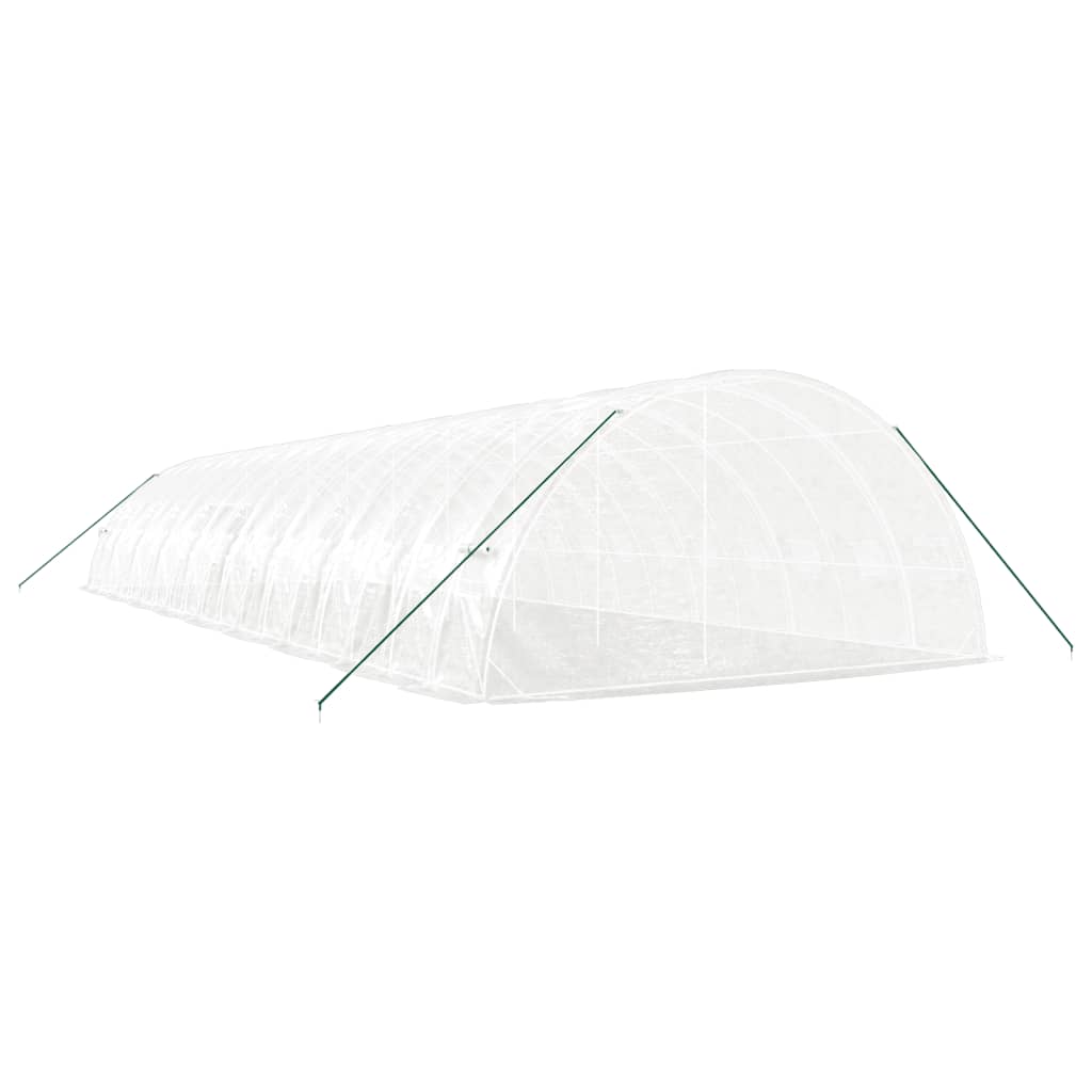 Serra con Telaio in Acciaio Bianco 108 m² 18x6x2,85 m