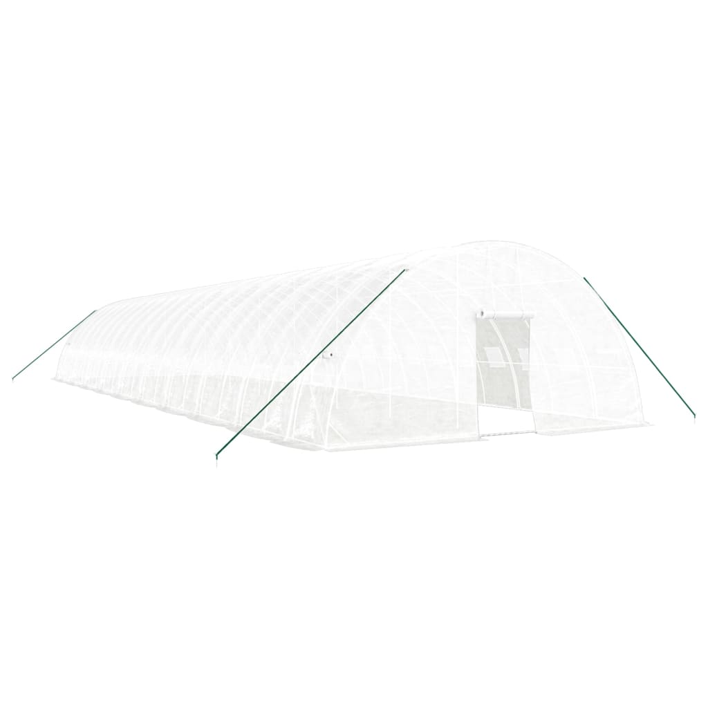 Serra con Telaio in Acciaio Bianco 120 m² 20x6x2,85 m