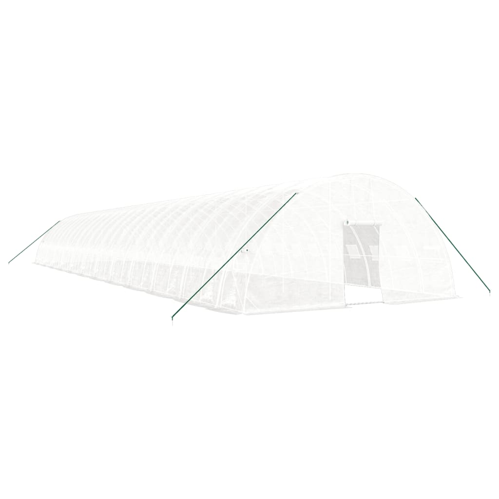 Serra con Telaio in Acciaio Bianco 144 m² 24x6x2,85 m