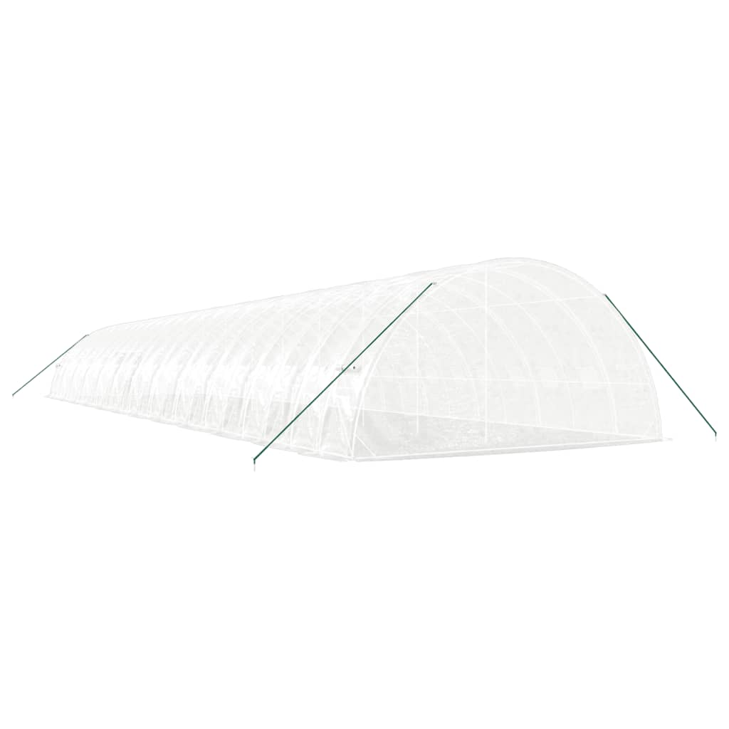 Serra con Telaio in Acciaio Bianco 144 m² 24x6x2,85 m