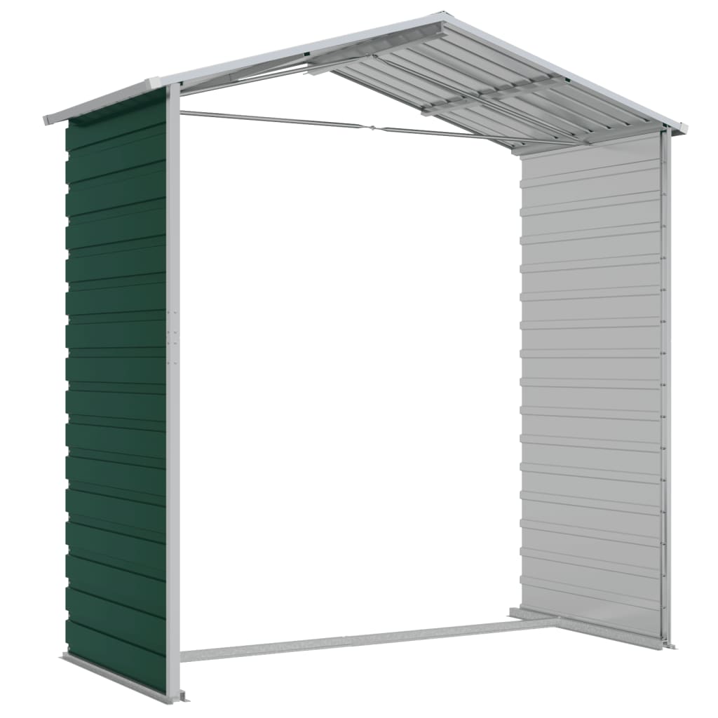 Capanno da Giardino Verde 191x130x198 cm in Acciaio Zincato