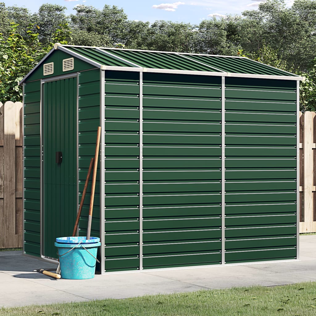 Casetta da giardino verde 191x215x198 cm in acciaio zincato