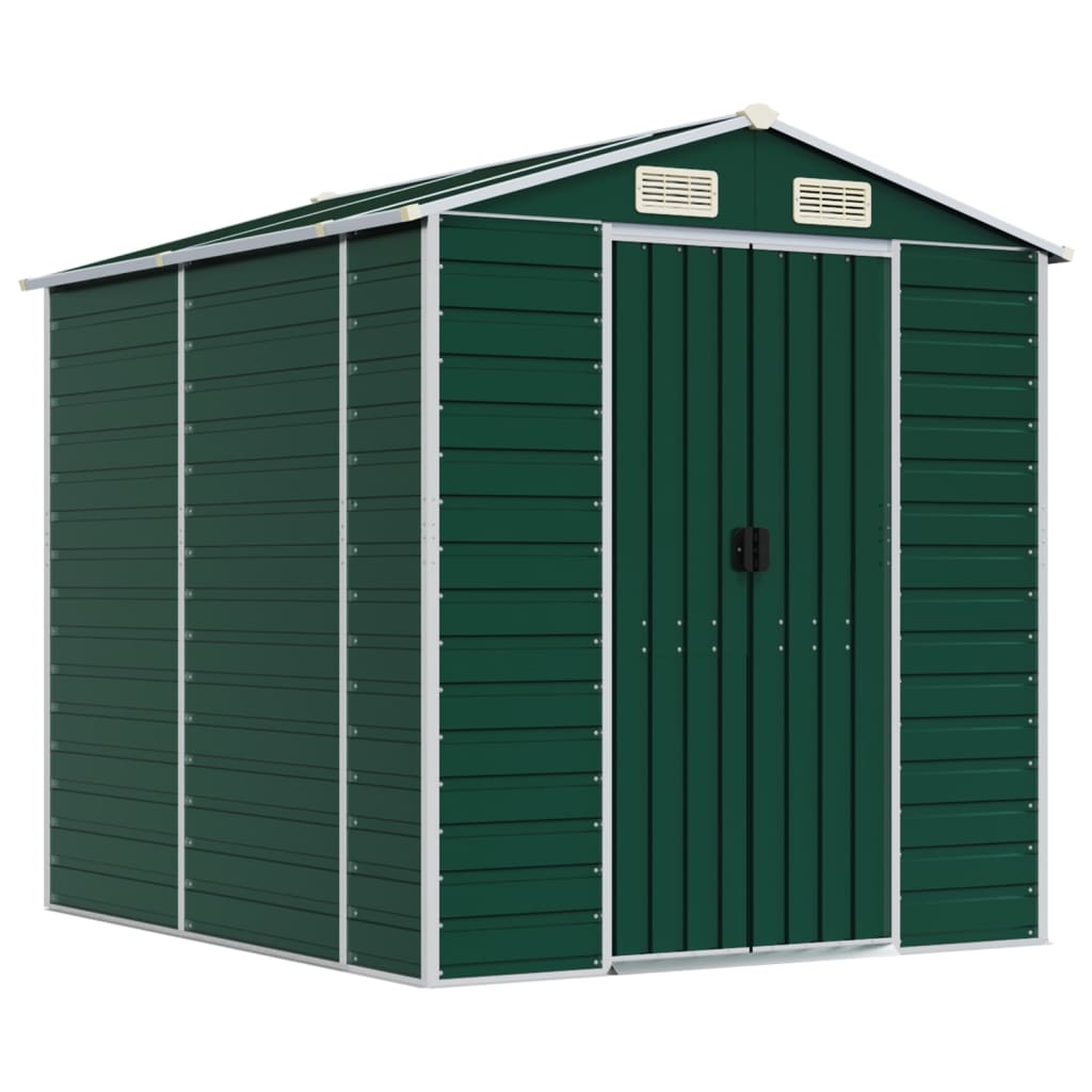 Casetta da giardino verde 191x215x198 cm in acciaio zincato