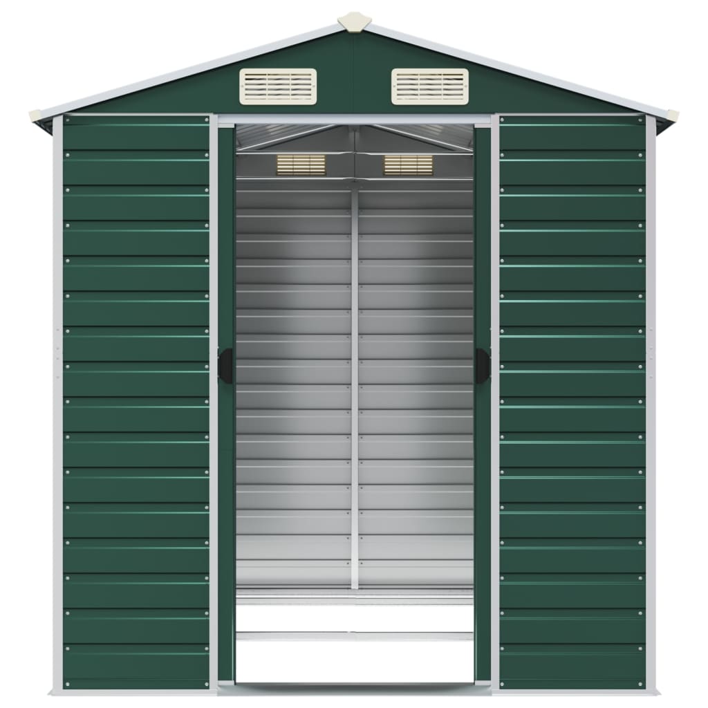 Casetta da giardino verde 191x215x198 cm in acciaio zincato