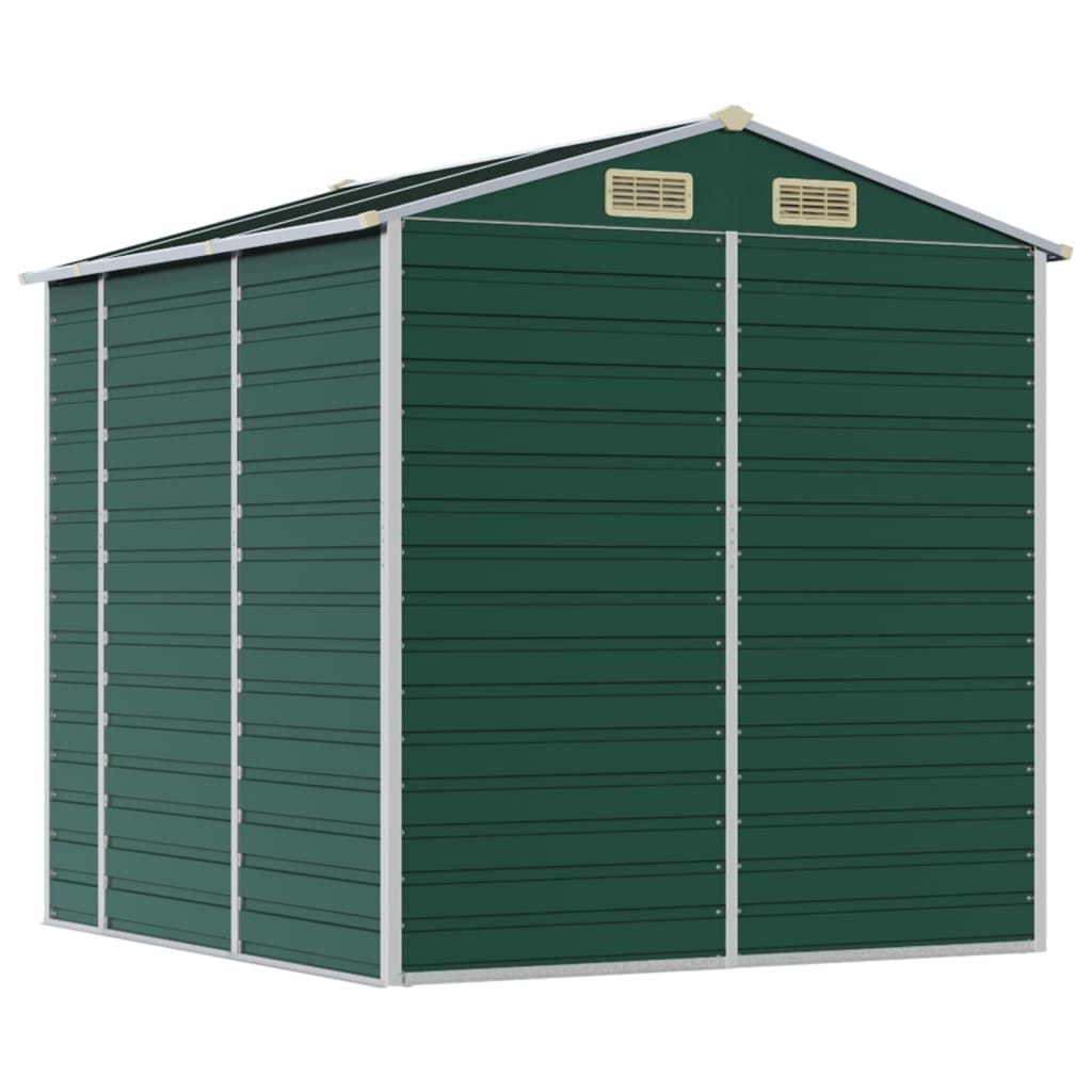 Casetta da giardino verde 191x215x198 cm in acciaio zincato