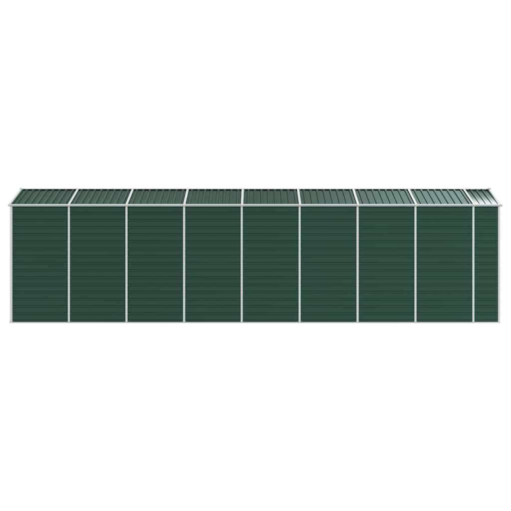 Capanno da Giardino Verde 191x725x198 cm in Acciaio Zincato