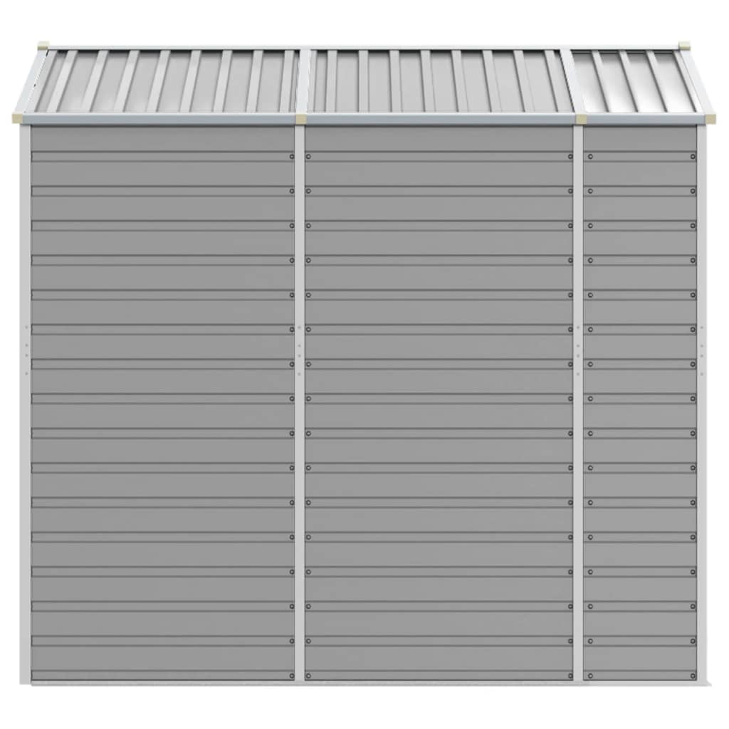 Casetta da giardino grigio chiaro 191x215x198 cm in acciaio zincato