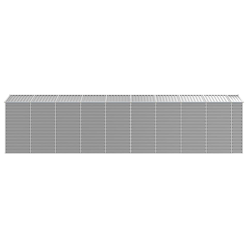 Casetta da giardino grigio chiaro 191x810x198 cm in acciaio zincato