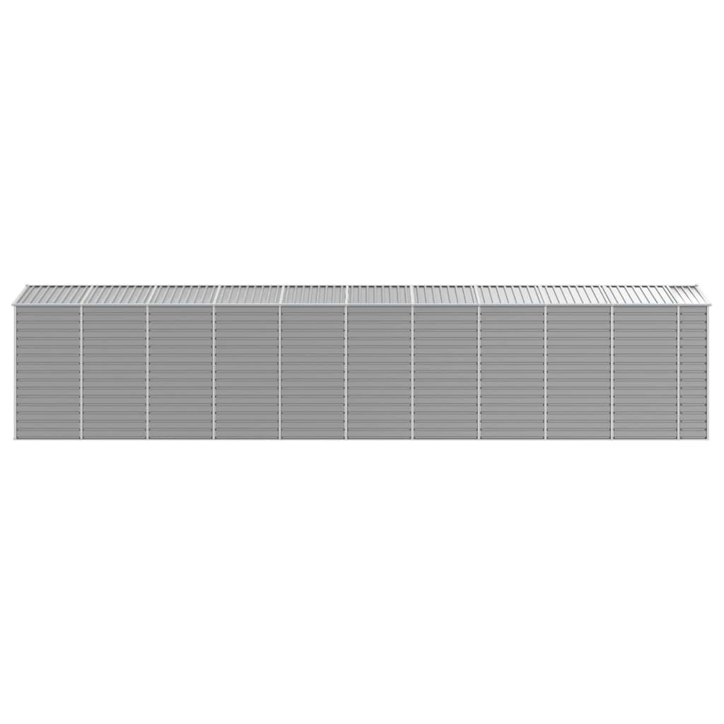 Casetta da giardino grigio chiaro 191x895x198 cm in acciaio zincato