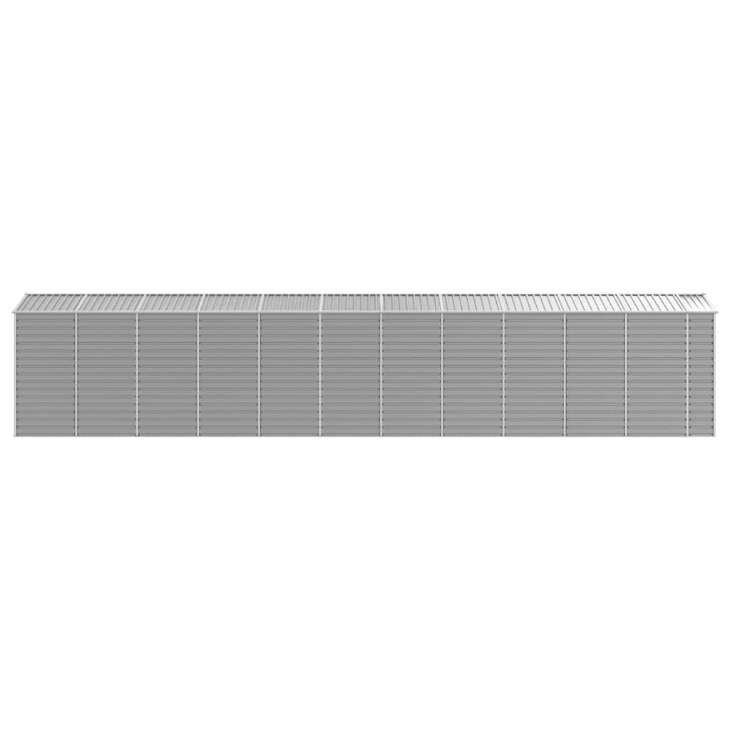 Casetta da giardino grigio chiaro 191x980x198 cm in acciaio zincato