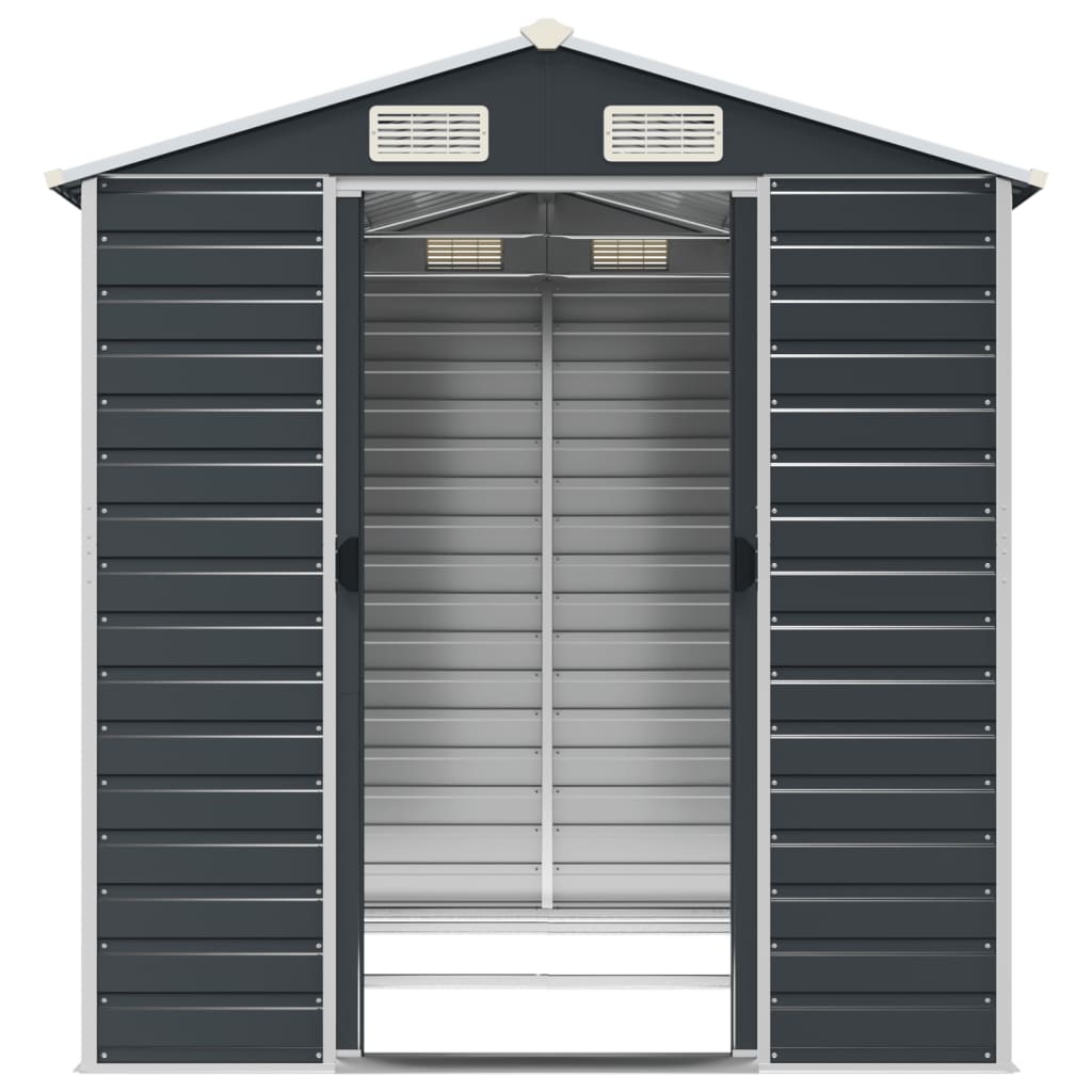 Capanno da Giardino Antracite 191x215x198cm in Acciaio Zincato