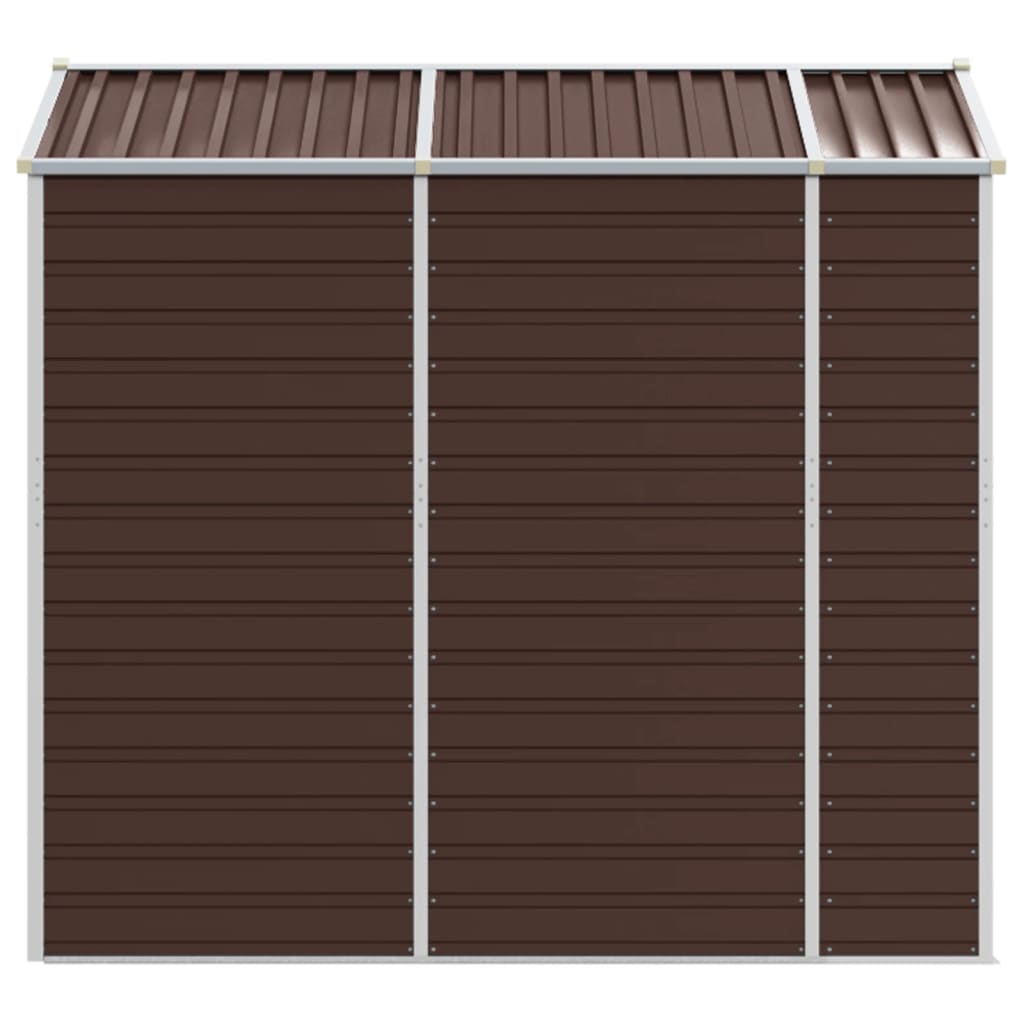 Casetta da giardino marrone 191x215x198 cm in acciaio zincato