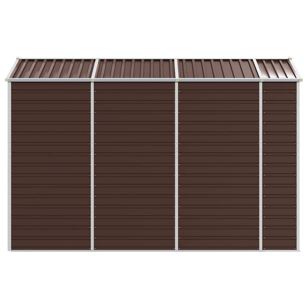 Casetta da giardino marrone 191x300x198 cm in acciaio zincato