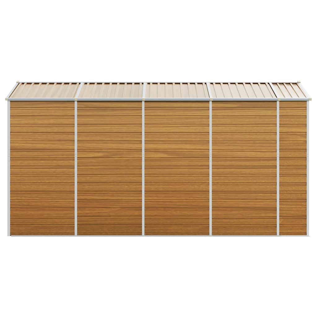 Capanno Giardino Marrone Chiaro 191x385x198cm Acciaio Zincato
