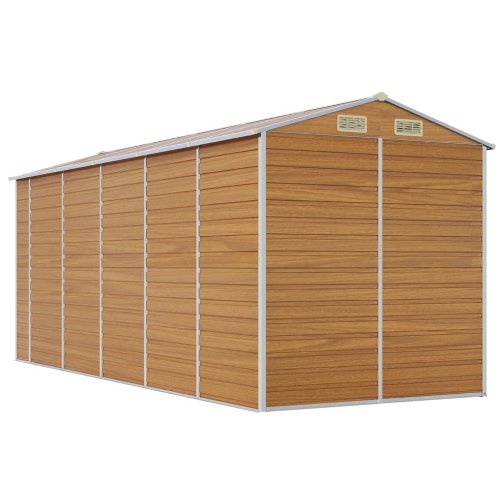 Capanno Giardino Marrone Chiaro 191x470x198cm Acciaio Zincato
