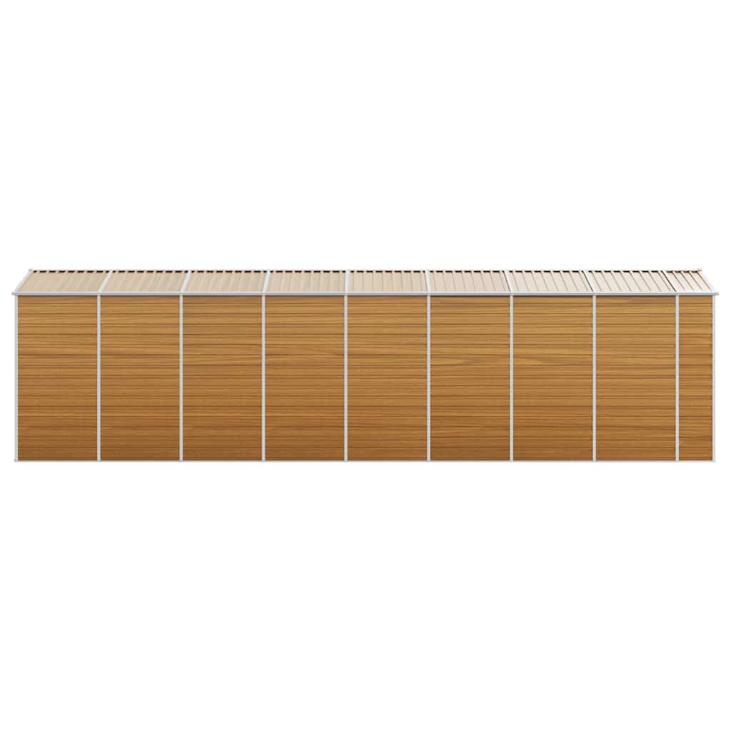 Capanno Giardino Marrone Chiaro 191x725x198cm Acciaio Zincato